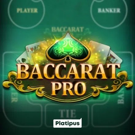 Baccarat PRO slot visual from Platipus available on bestpayoutonlinecasinos.ca