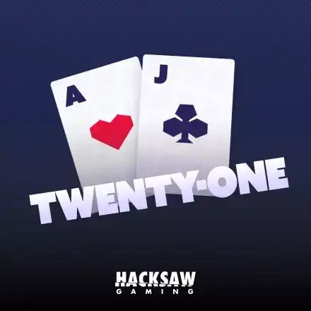 Twenty-One logo by Hacksaw Gaming at bestpayoutonlinecasinos